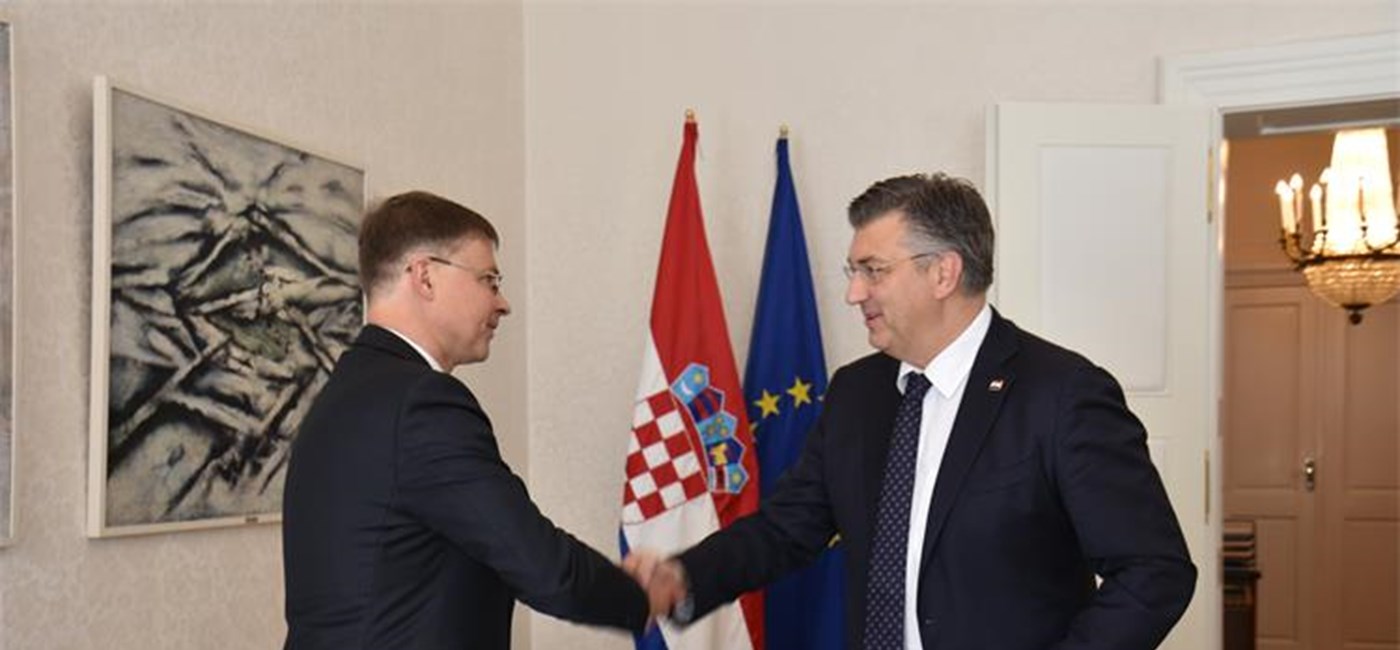 Plenković i Dombrovskis: Ulazak u europodručje donijet će opipljive koristi za hrvatske građane i gospodarstvo